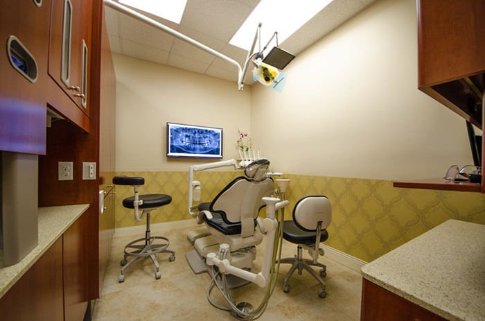 Modern dental examination room.